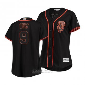 Camiseta Beisbol Mujer San Francisco Giants Brandon Belt Cool Base Negro