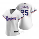 Camiseta Beisbol Mujer Texas Rangers Jose Leclerc Replica Primera Blanco
