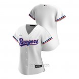 Camiseta Beisbol Mujer Texas Rangers Replica 2020 Primera Blanco