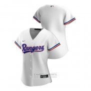 Camiseta Beisbol Mujer Texas Rangers Replica 2020 Primera Blanco