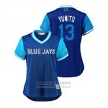 Camiseta Beisbol Mujer Toronto Blue Jays Lourdes Gurriel Jr. 2018 LLWS Players Weekend Yunito Azul