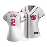 Camiseta Beisbol Mujer Washington Nationals Adam Eaton Primera Replica Blanco