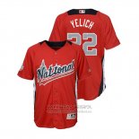 Camiseta Beisbol Nino All Star Christian Yelich 2018 Home Run Derby National League Rojo