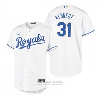 Camiseta Beisbol Nino Kansas City Royals Ian Kennedy Replica Primera Blanco