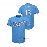 Camiseta Beisbol Nino Kansas City Royals Salvador Perez Replica Alterno Azul