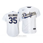 Camiseta Beisbol Nino Los Angeles Dodgers Cody Bellinger 2021 Gold Program Replica Blanco