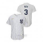 Camiseta Beisbol Nino New York Yankees Babe Ruth Cooperstown Collection Primera Blanco