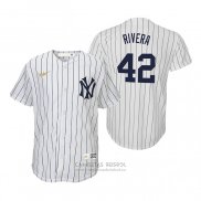Camiseta Beisbol Nino New York Yankees Mariano Rivera Cooperstown Collection Primera Blanco