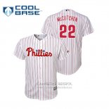 Camiseta Beisbol Nino Philadelphia Phillies Andrew Mccutchen Cool Base Replica Primera Blanco