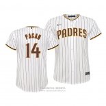 Camiseta Beisbol Nino San Diego Padres Emilio Pagan Replica Primera Blanco