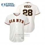 Camiseta Beisbol Nino San Francisco Giants Buster Posey Cool Base Jugador Replica Cream