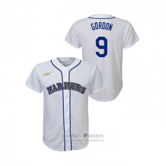 Camiseta Beisbol Nino Seattle Mariners Dee Gordon Cooperstown Collection Primera Blanco