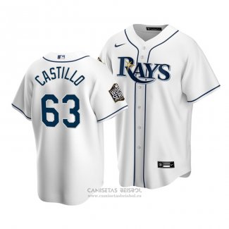 Camiseta Beisbol Nino Tampa Bay Rays Diego Castillo 2020 Primera Replica Blanco