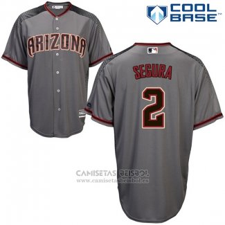 Camiseta Beisbol Hombre Arizona Diamondbacks 2 Jean Segura Gris 2017 Cool Base