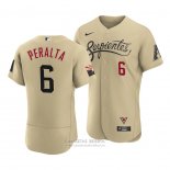 Camiseta Beisbol Hombre Arizona Diamondbacks David Peralta 2021 City Connect Autentico Oro