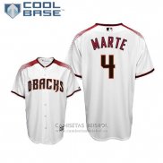 Camiseta Beisbol Hombre Arizona Diamondbacks Ketel Marte Cool Base Primera Blanco