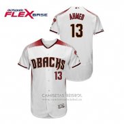 Camiseta Beisbol Hombre Arizona Diamondbacks Nick Ahmed Autentico Flex Base Blanco Rojo