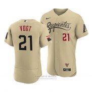 Camiseta Beisbol Hombre Arizona Diamondbacks Stephen Vogt 2021 City Connect Autentico Oro