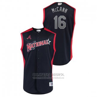 Camiseta Beisbol Hombre Atlanta Braves 2019 All Star Workout National League Brian Mccann Azul