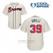 Camiseta Beisbol Hombre Atlanta Braves 39 Jason Grilli Crema Alterno Cool Base