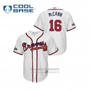 Camiseta Beisbol Hombre Atlanta Braves Brian Mccann 2019 Postemporada Cool Base Blanco