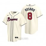 Camiseta Beisbol Hombre Atlanta Braves Eddie Rosario Replica Alterno Crema