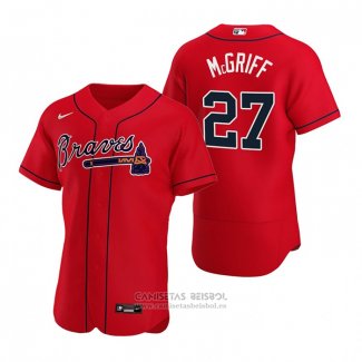 Camiseta Beisbol Hombre Atlanta Braves Fred Mcgriff Autentico Alterno 2020 Rojo