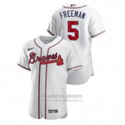 Camiseta Beisbol Hombre Atlanta Braves Freddie Freeman Autentico Blanco