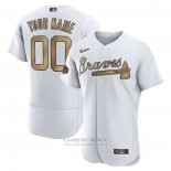 Camiseta Beisbol Hombre Atlanta Braves Personalizada 2022 All Star Autentico Blanco