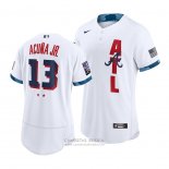 Camiseta Beisbol Hombre Atlanta Braves Ronald Acuna Jr 2021 All Star Autentico Blanco