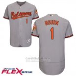 Camiseta Beisbol Hombre Baltimore Orioles 1 Michael Bourn Gris Flex Base