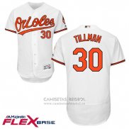 Camiseta Beisbol Hombre Baltimore Orioles 30 Chris Tillman Blanco Flex Base