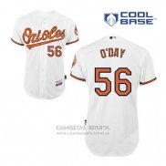 Camiseta Beisbol Hombre Baltimore Orioles 56 Darren O'day Blanco Primera Cool Base