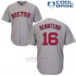 Camiseta Beisbol Hombre Boston Red Sox 16 Andrew Benintendi Gris Cool Base