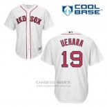 Camiseta Beisbol Hombre Boston Red Sox 19 Koji Uehara Blanco Primera Cool Base