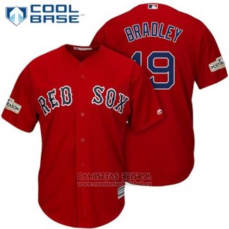 Camiseta Beisbol Hombre Boston Red Sox 2017 Postemporada 19 Jackie Bradley Jr. Blanco Cool Base