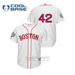 Camiseta Beisbol Hombre Boston Red Sox 2019 Jackie Robinson Day Cool Base Blanco