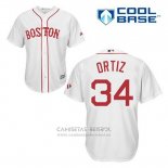 Camiseta Beisbol Hombre Boston Red Sox 34 David Ortiz Blanco Cool Base2