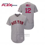 Camiseta Beisbol Hombre Boston Red Sox Brock Holt Autentico Flex Base Gris