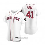 Camiseta Beisbol Hombre Boston Red Sox Chris Sale Autentico Blanco2