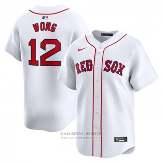 Camiseta Beisbol Hombre Boston Red Sox Connor Wong Primera Limited Blanco