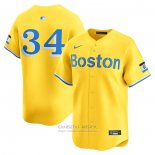 Camiseta Beisbol Hombre Boston Red Sox David Ortiz City Connect Retired Oro