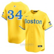 Camiseta Beisbol Hombre Boston Red Sox David Ortiz City Connect Retired Oro
