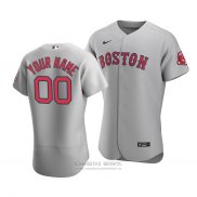 Camiseta Beisbol Hombre Boston Red Sox Personalizada Autentico Road 2020 Gris