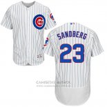 Camiseta Beisbol Hombre Chicago Cubs 23 Ryne Sandberg Blanco Flex Base Jugador