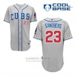 Camiseta Beisbol Hombre Chicago Cubs 23 Ryne Sandberg Gris Alterno Cool Base