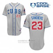 Camiseta Beisbol Hombre Chicago Cubs 23 Ryne Sandberg Gris Alterno Cool Base