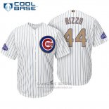 Camiseta Beisbol Hombre Chicago Cubs 44 Anthony Rizzo Blanco Oro Cool Base