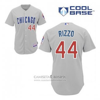 Camiseta Beisbol Hombre Chicago Cubs 44 Anthony Rizzo Gris Cool Base