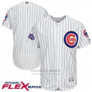 Camiseta Beisbol Hombre Chicago Cubs Blanco Oro Flex Base